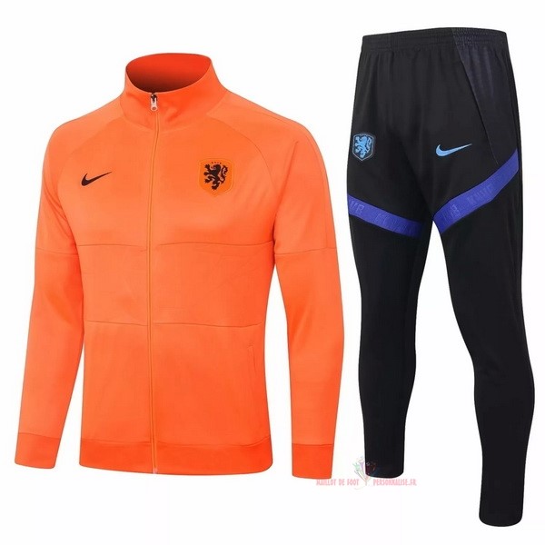 Maillot Om Pas Cher Nike Survêtements Pays-Bas 2020 Orange Noir
